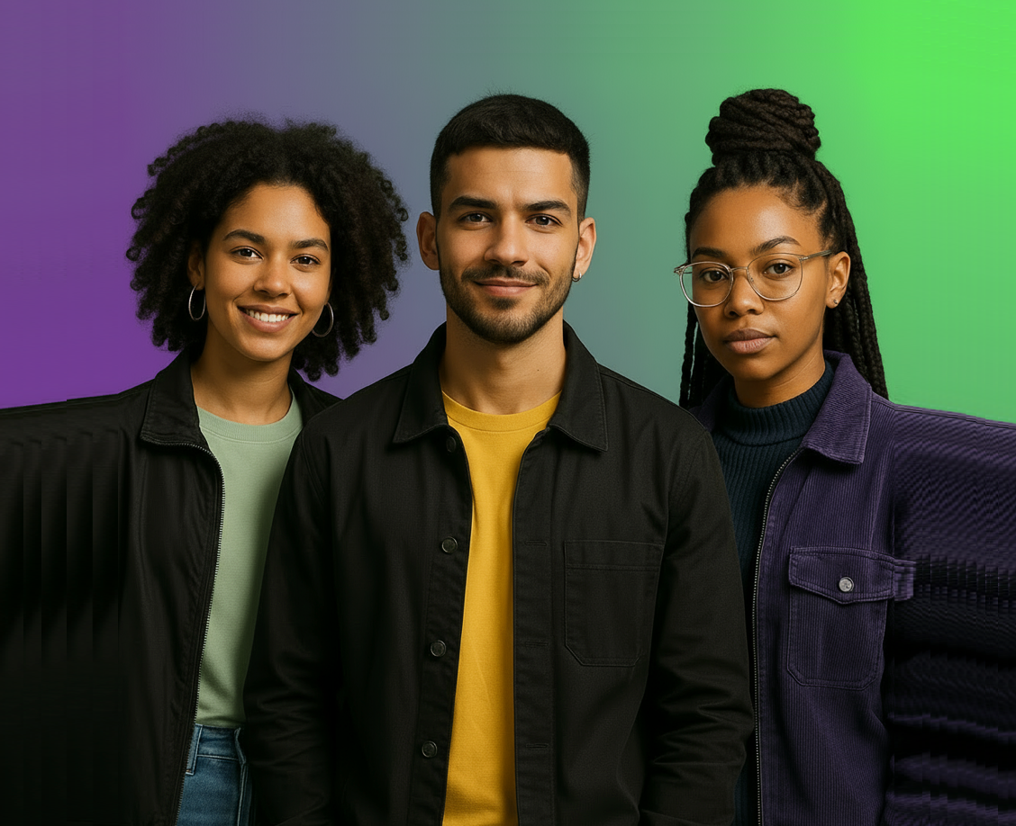 Animated Background with people in it that scales