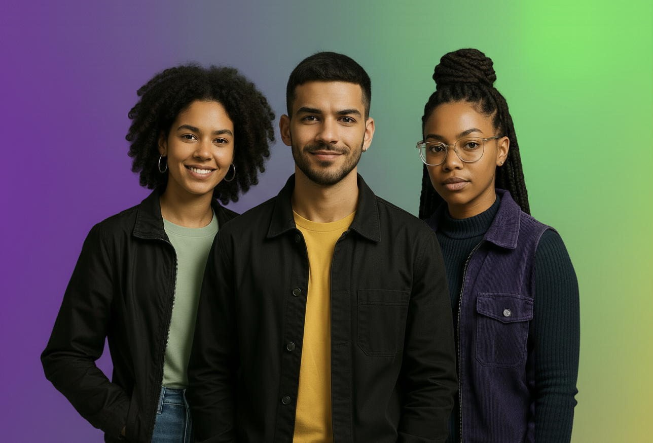 Animated Background with people in it that scales